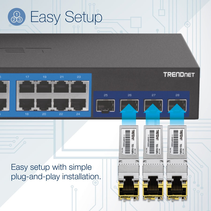 TRENDnet 10G RJ-45 Copper SFP+ Module TEG-10GBRJ