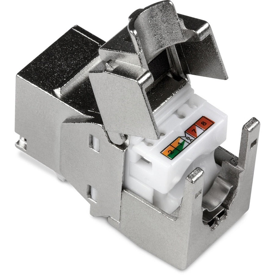 TRENDnet Shielded Cat6A Keystone Jack, 6-Pack Bundle, TC-K06C6A, 180° Angle Termination, Compatible with Cat5/Cat5e/Cat6 Cabling, Use w/ TC-KP24S Shielded Blank Keystone Patch Panel (sold separately) TC-K06C6A