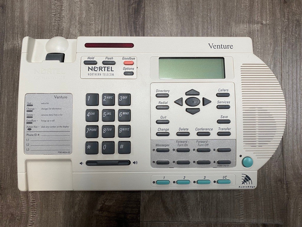 Nortel Venture 3 Line Analog Telephone - Almond - Refurbished