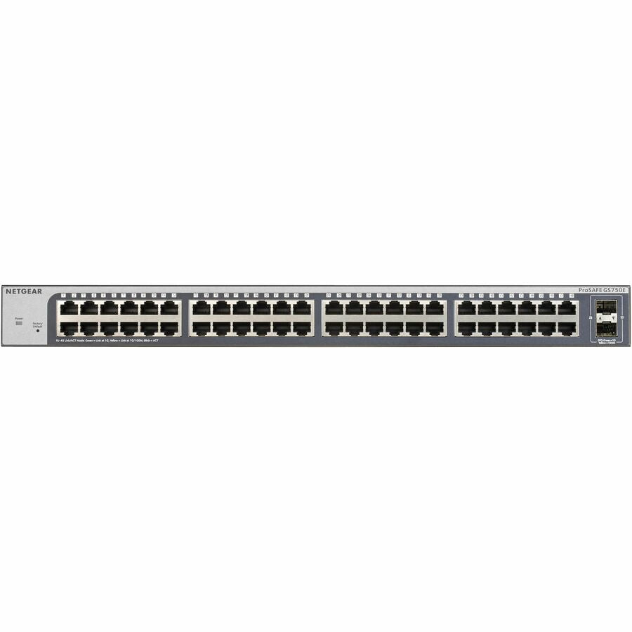 Commutateur Netgear Smart Managed Plus 48 ports Gigabit avec 2 ports SFP (GS750E) GS750E-100NAS