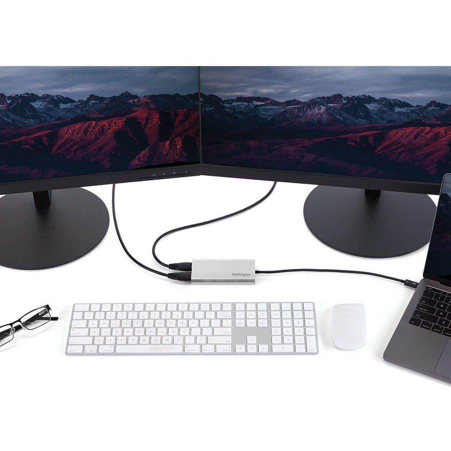 StarTech.com Adaptateur Thunderbolt 3 vers double HDMI 2.0 – Adaptateur vidéo HDMI TB3 double moniteur 4K 60 Hz – Certifié Thunderbolt 3 – Mac et Windows TB32HD24K60