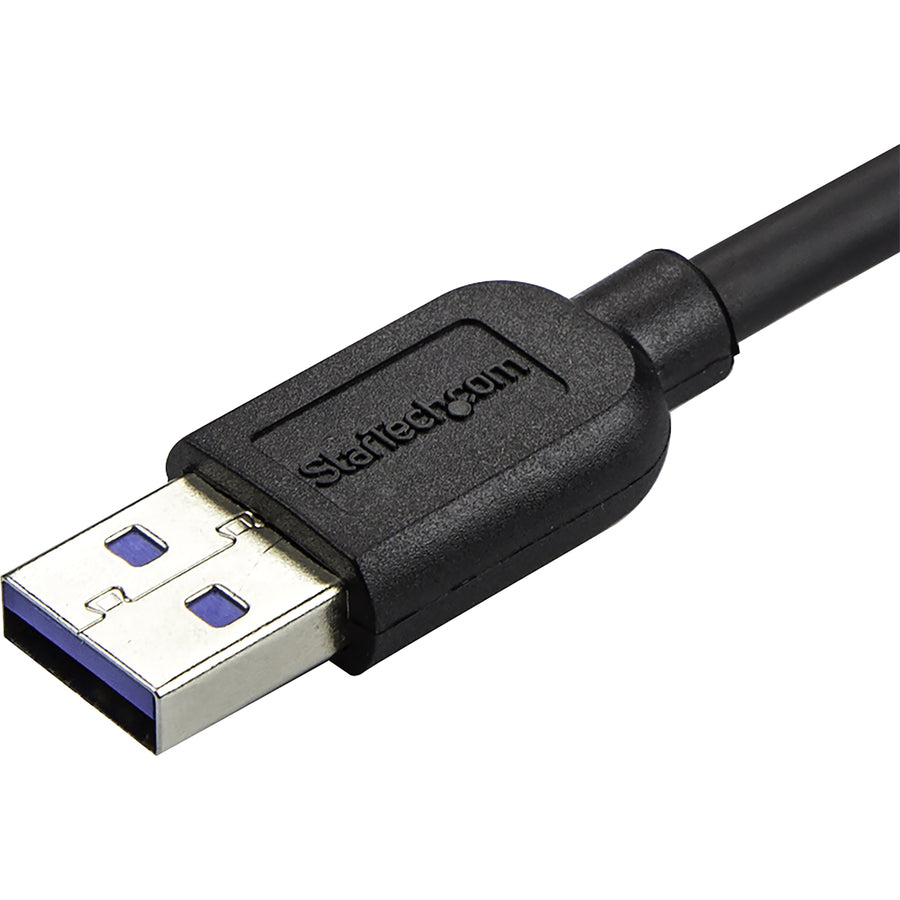 StarTech.com 2m 6 ft Slim Micro USB 3.0 Cable - M/M - USB 3.0 A to Left-Angle Micro USB - USB 3.1 Gen 1 (5 Gbps) USB3AU2MLS