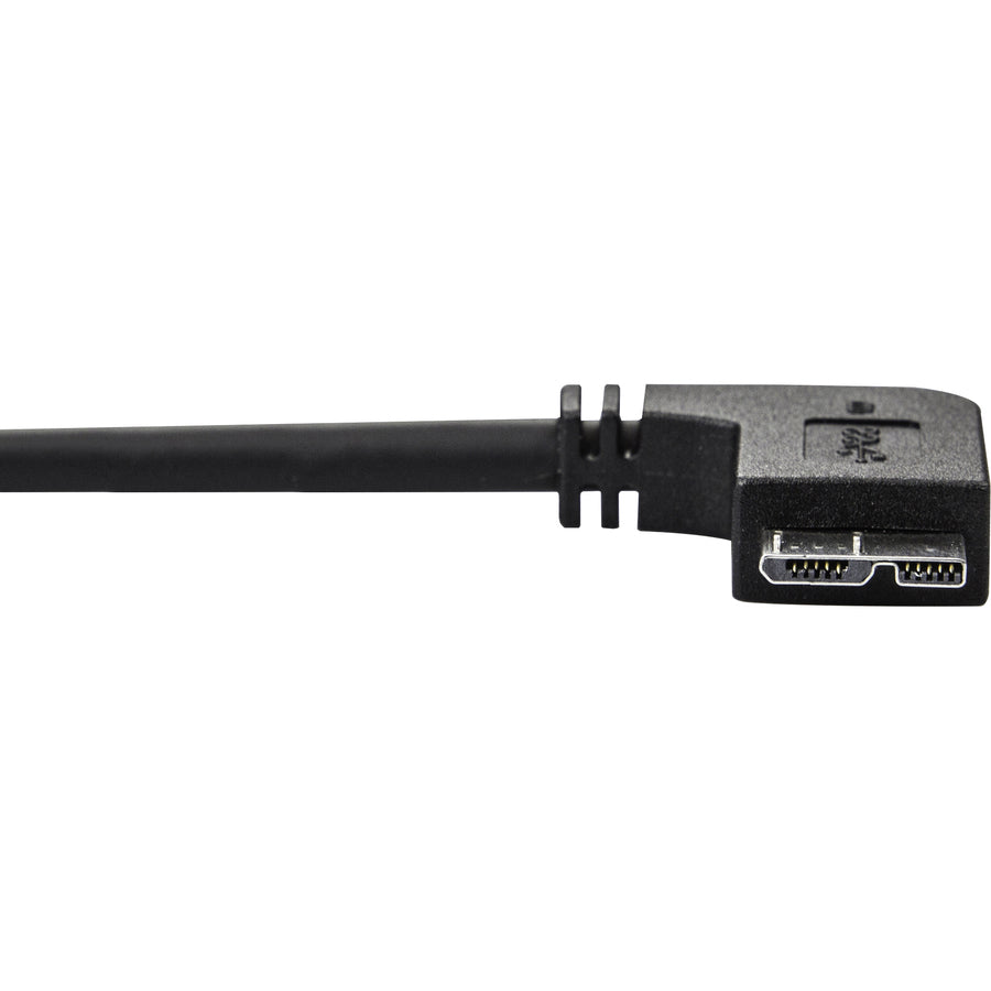 StarTech.com 2m 6 ft Slim Micro USB 3.0 Cable - M/M - USB 3.0 A to Left-Angle Micro USB - USB 3.1 Gen 1 (5 Gbps) USB3AU2MLS