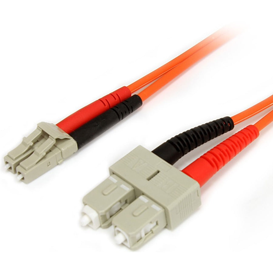 StarTech.com 1m Fiber Optic Cable - Multimode Duplex 62.5/125 - LSZH - LC/SC - OM1 - LC to SC Fiber Patch Cable FIBLCSC1