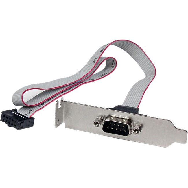 StarTech.com Support de port série DB9 1 port 16 pouces vers embase 10 broches - Profil bas PLATE9M16LP