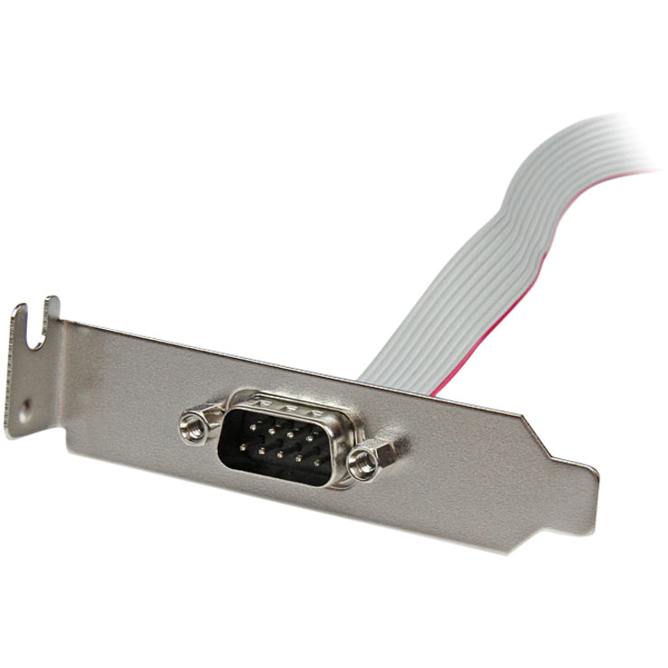 StarTech.com Support de port série DB9 1 port 16 pouces vers embase 10 broches - Profil bas PLATE9M16LP