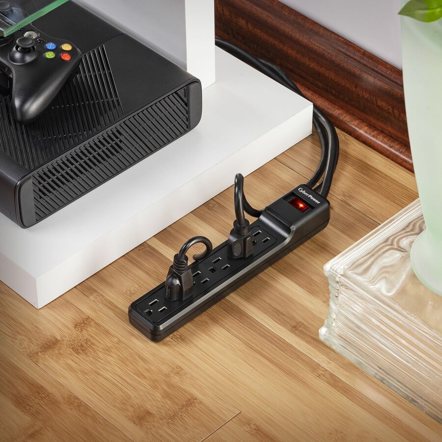 CyberPower CSB606 Essential 6-Outlets Surge Suppressor with 900 Joules and 6FT Cord CSB606