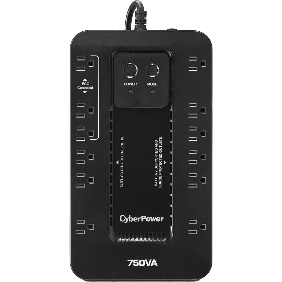 CyberPower UPS Systems EC750G Ecologic - Capacity: 750 VA / 450 W EC750G