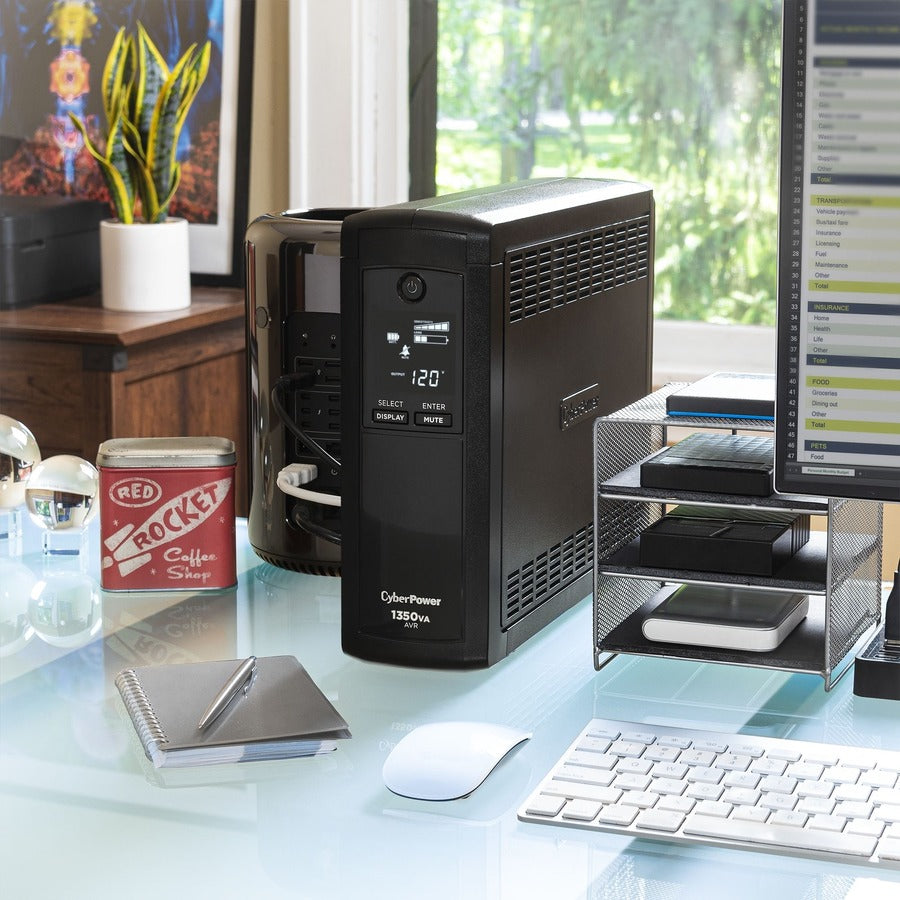 CyberPower UPS Systems CP1350AVRLCD Intelligent LCD - Capacity: 1350 VA / 815 W CP1350AVRLCD