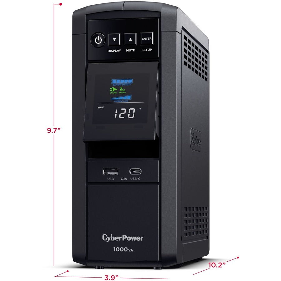 CyberPower CP1000PFCLCD UPS 1000VA 600W PFC compatible Pure sine wave CP1000PFCLCD