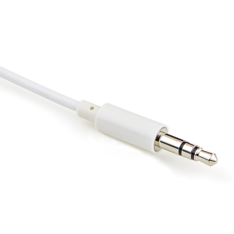 StarTech.com Adaptateur de câble répartiteur de casque mini jack fin blanc - 3,5 mm mâle vers 2 x 3,5 mm femelle MUY1MFFADPW