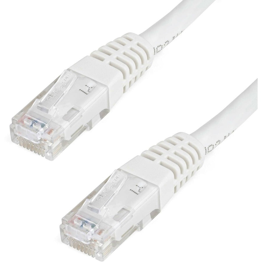 StarTech.com Câble Ethernet CAT6 de 2,4 m – Gigabit moulé blanc – 100 W PoE UTP 650 MHz – Cordon de brassage catégorie 6 Câblage certifié UL/TIA C6PATCH8WH