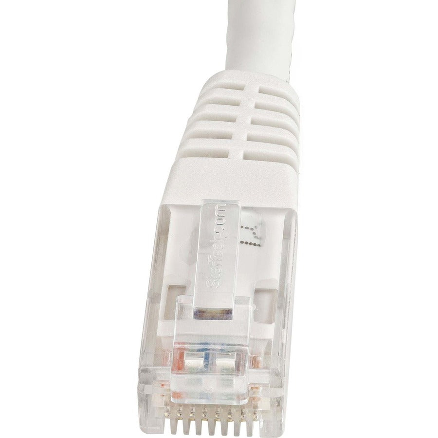 StarTech.com Câble Ethernet CAT6 de 2,4 m – Gigabit moulé blanc – 100 W PoE UTP 650 MHz – Cordon de brassage catégorie 6 Câblage certifié UL/TIA C6PATCH8WH
