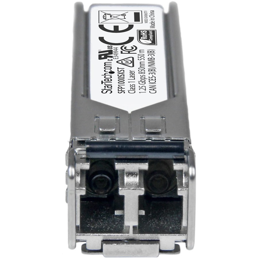 StarTech.com MSA Uncoded SFP Module - 1000BASE-SX - 1GE Gigabit Ethernet SFP 1GbE Multi Mode Fiber (MMF) Optic Transceiver - 550m DDM SFP1000SXST
