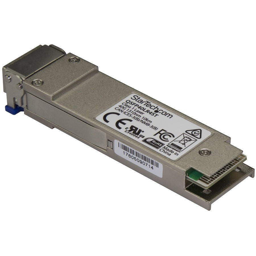 StarTech.com MSA Uncoded QSFP+ Module - 40GBASE-LR4 - 40GE Gigabit Ethernet QSFP+ 40GbE Single Mode Fiber (SMF) Optic Transceiver 10km DDM QSFP40LR4ST