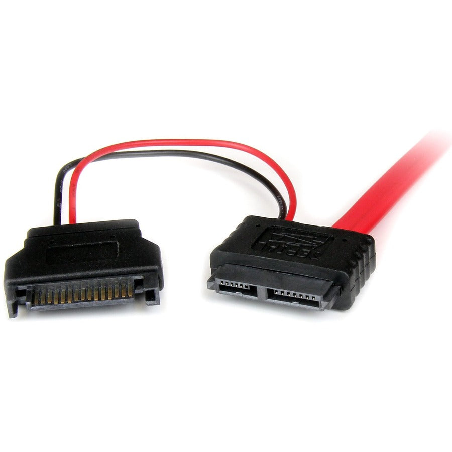 StarTech.com 0.5m Slimline SATA Female to SATA with SATA Power Cable Adapter SLSATAF50CMS