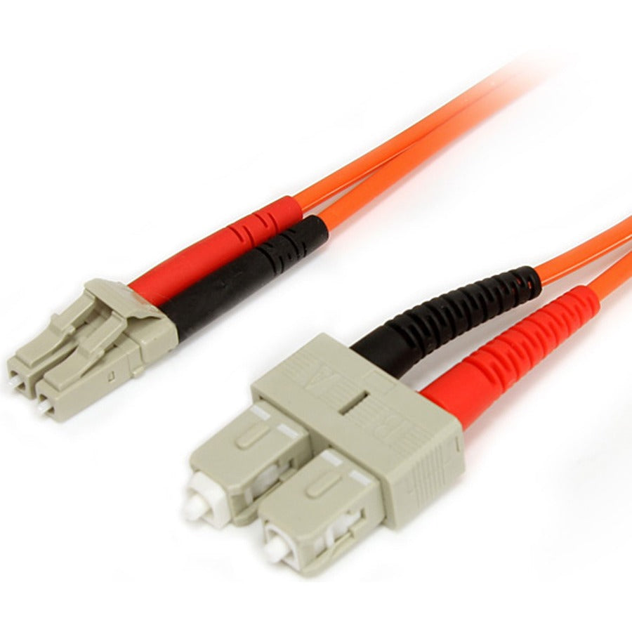 StarTech.com 3m Fiber Optic Cable - Multimode Duplex 62.5/125 - LSZH - LC/SC - OM1 - LC to SC Fiber Patch Cable FIBLCSC3