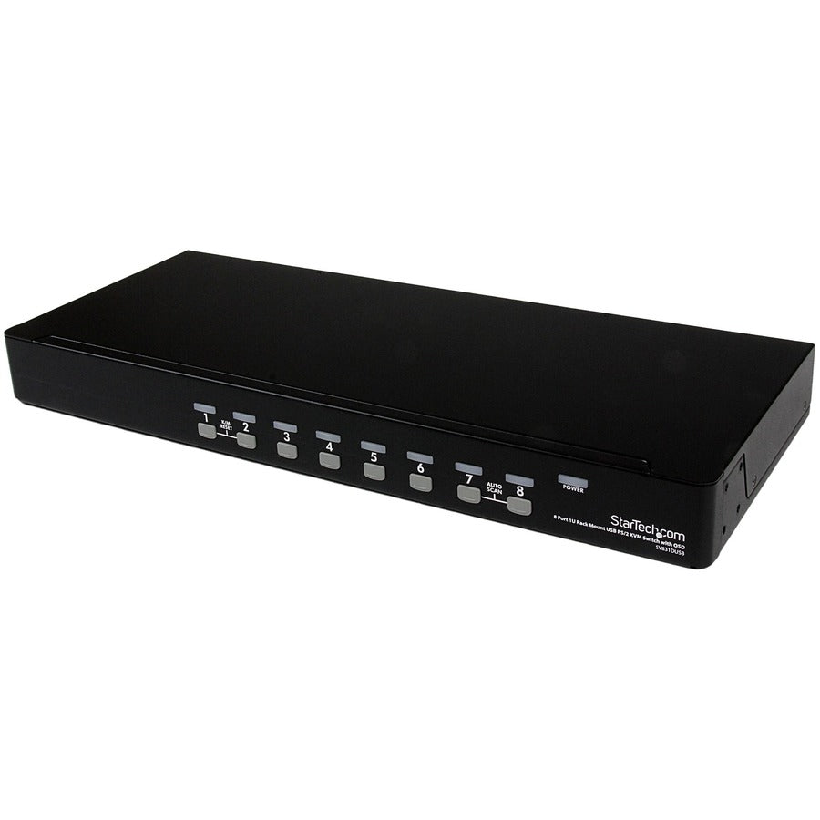 StarTech.com Commutateur KVM USB PS/2 8 ports 1U à montage en rack avec OSD SV831DUSB
