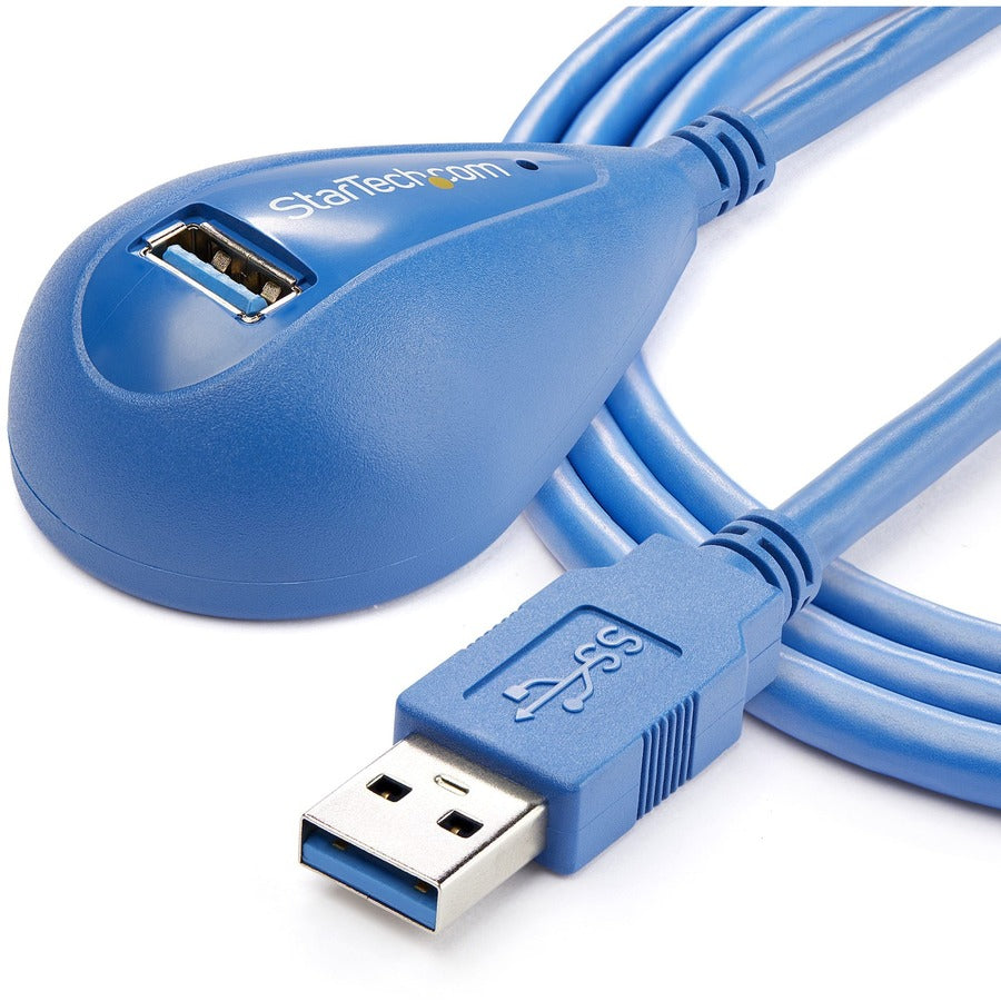 StarTech.com Câble d'extension USB 3.0 SuperSpeed de 1,50 m pour ordinateur de bureau - A vers AM/F USB3SEXT5DSK