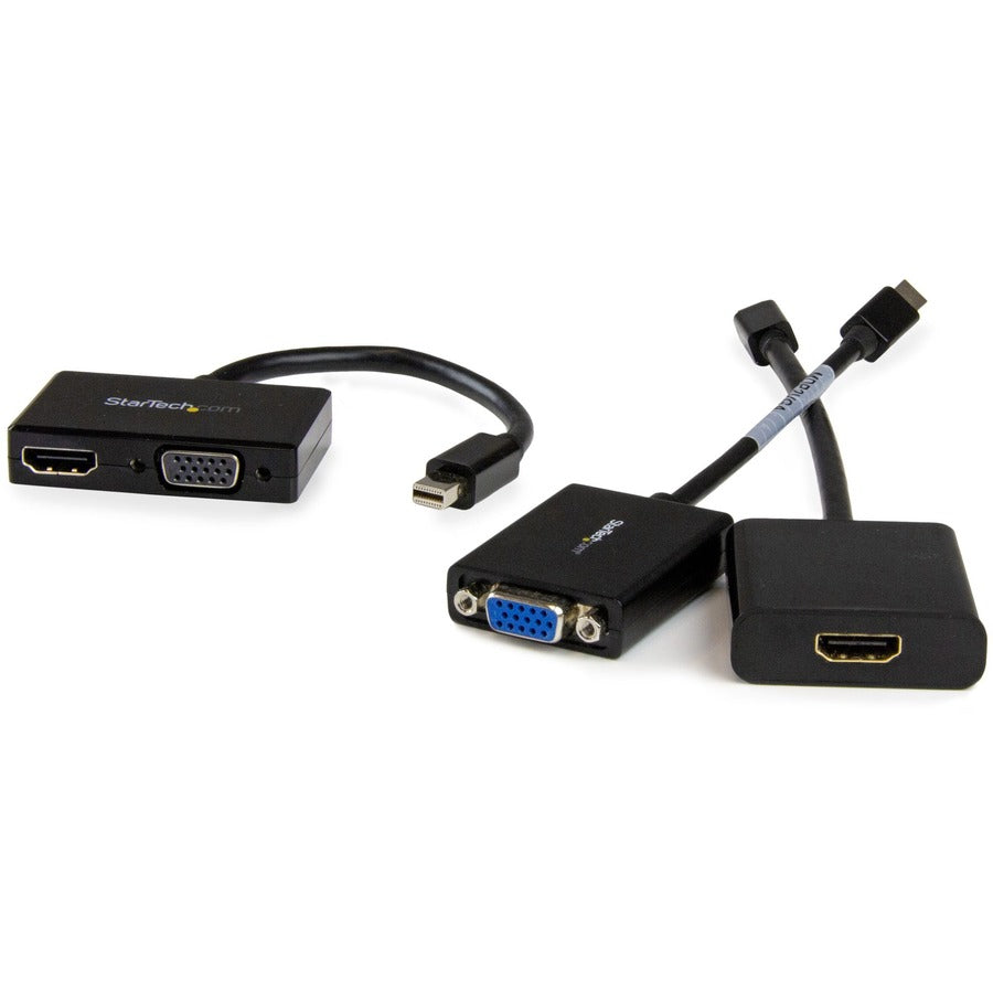 StarTech.com Adaptateur A/V de voyage : convertisseur 2 en 1 Mini DisplayPort vers HDMI ou VGA MDP2HDVGA
