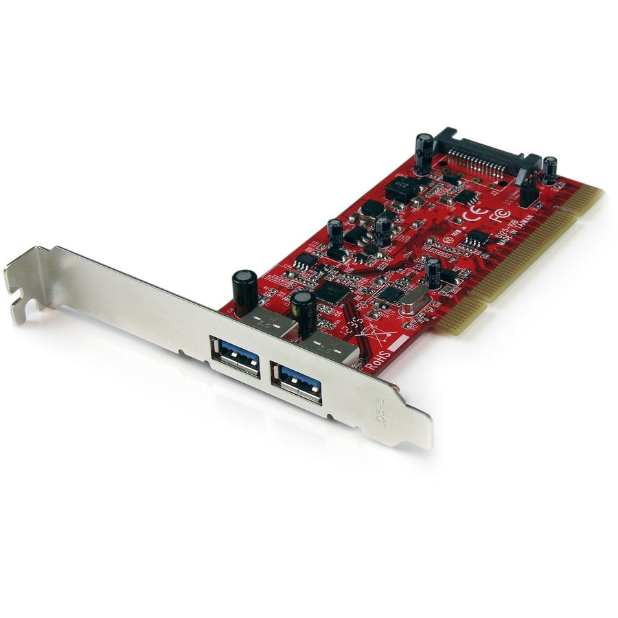 StarTech.com 2 Port PCI SuperSpeed USB 3.0 Adapter Card with SATA Power PCIUSB3S22