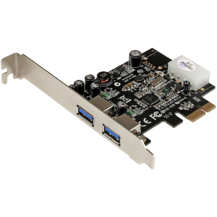 StarTech.com Adaptateur de carte USB 3.0 SuperSpeed PCI Express (PCIe) 2 ports avec UASP - LP4 Power PEXUSB3S25