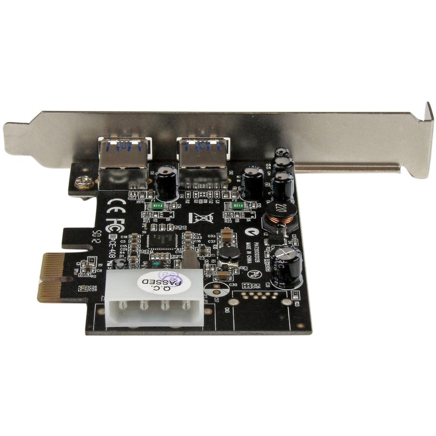 StarTech.com Adaptateur de carte USB 3.0 SuperSpeed PCI Express (PCIe) 2 ports avec UASP - LP4 Power PEXUSB3S25