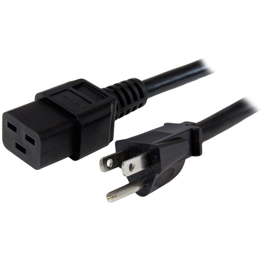 StarTech.com 10ft (3m) Heavy Duty Power Cord, NEMA 5-15P to C19, 15A 125V, 14AWG, Computer Power Cord, Heavy Gauge Power Cable PXT515191410