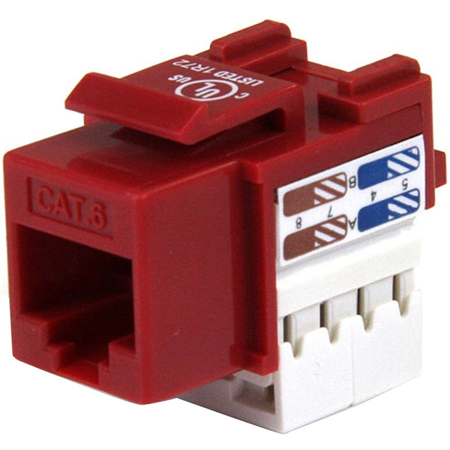 StarTech.com Prise Keystone 110 de type poinçon de catégorie 6 - Rouge C6KEY110RD