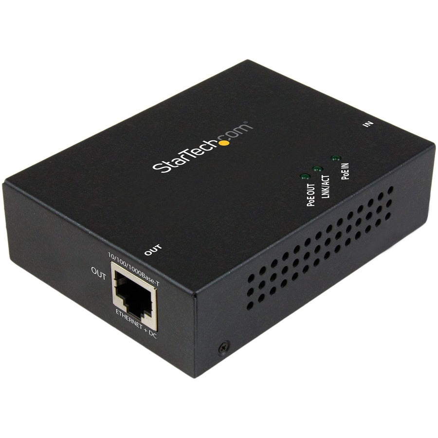 StarTech.com Extension PoE+ Gigabit 1 port - 802.3at et 802.3af - 100 m (330 ft) - Extension Power over Ethernet - Extension réseau répéteur PoE POEEXT1GAT