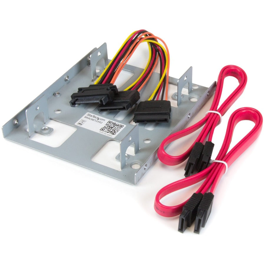 StarTech.com Double support de disque dur de 2,5" à 3,5" pour disques durs SATA - Support pour 2 disques de 2,5" à 3,5" pour baie de montage BRACKET25X2