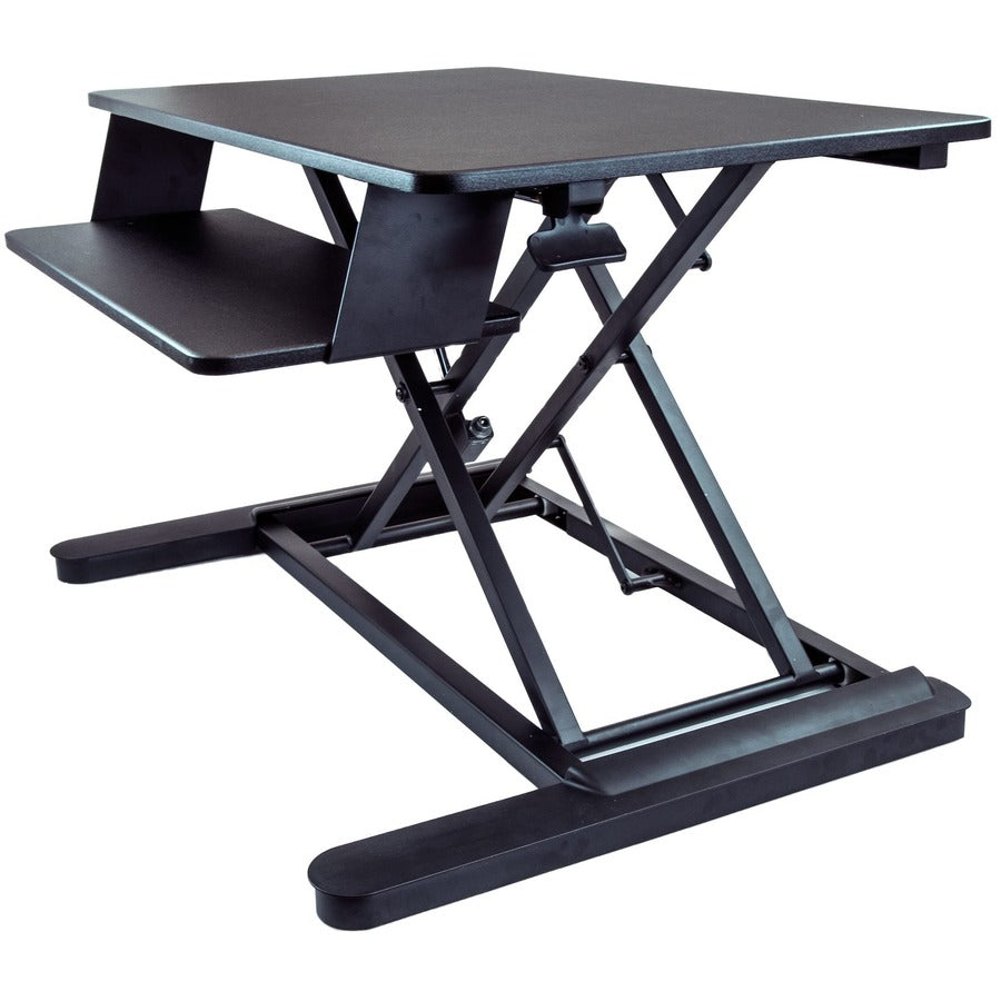StarTech.com Convertisseur de bureau assis-debout – Plateau pour clavier – Bureau ergonomique réglable en hauteur – Grande surface de 88,9 x 53,3 cm ARMSTSLG
