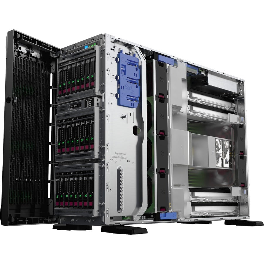 HPE ProLiant ML350 G10 4U Tower Server - 1 x Intel Xeon Silver 4210R 2.40 GHz - 16 GB RAM - Serial ATA/600, 12Gb/s SAS Controller P21788-001