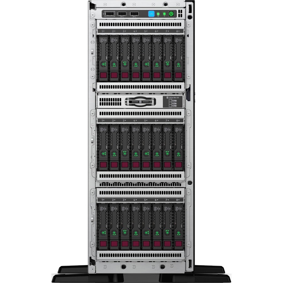 HPE ProLiant ML350 G10 4U Tower Server - 1 x Intel Xeon Silver 4210R 2.40 GHz - 16 GB RAM - Serial ATA/600, 12Gb/s SAS Controller P21788-001