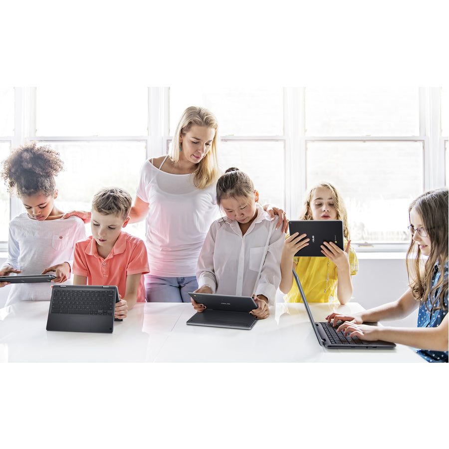 Asus Chromebook Flip C214 C214MA-YS02T-S Chromebook à écran tactile 11,6" - 1366 x 768 - Intel Celeron N4000 Dual-core (2 Core) 1,10 GHz - 4 Go de RAM - 32 Go de mémoire Flash - Gris foncé C214MA-YS02T-S