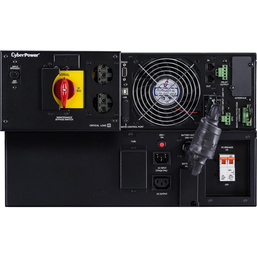 CyberPower OL6KRT3UHW 6KVA Online UPS 6U Maintenance Bypass HW-I/O Only 200-240V RT 3YR OL6KRT3UHW