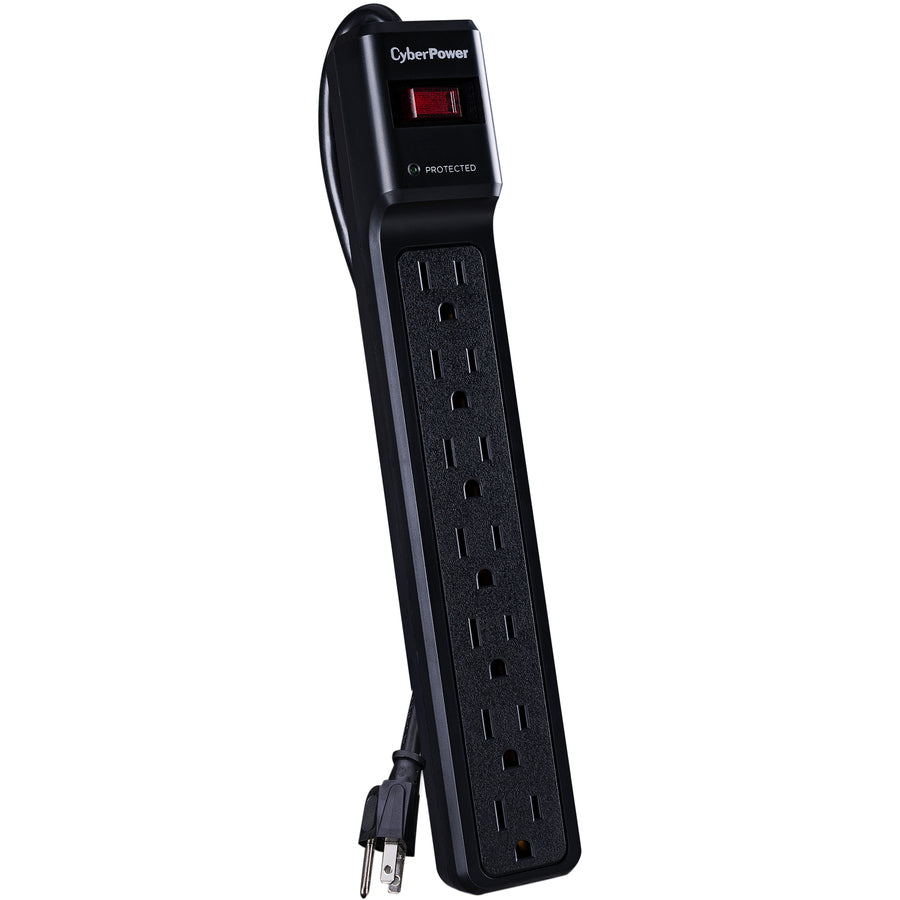 CyberPower CSB706 Essential Suppresseur de surtension à 7 prises avec 1 500 joules et cordon de 6 pieds - Boîtes marron uni CSB706