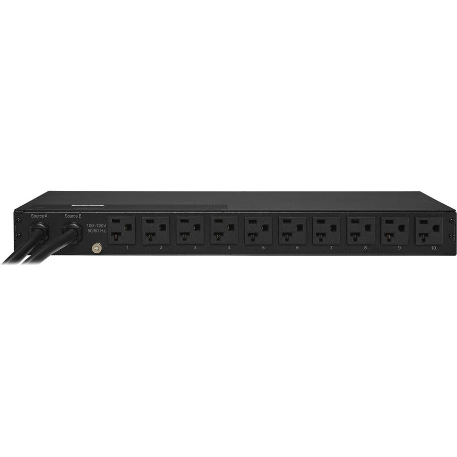 CyberPower PDU20MT10AT PDU ATS mesuré 120 V 20 A 1U 10 prises (2) L5-20P PDU20MT10AT