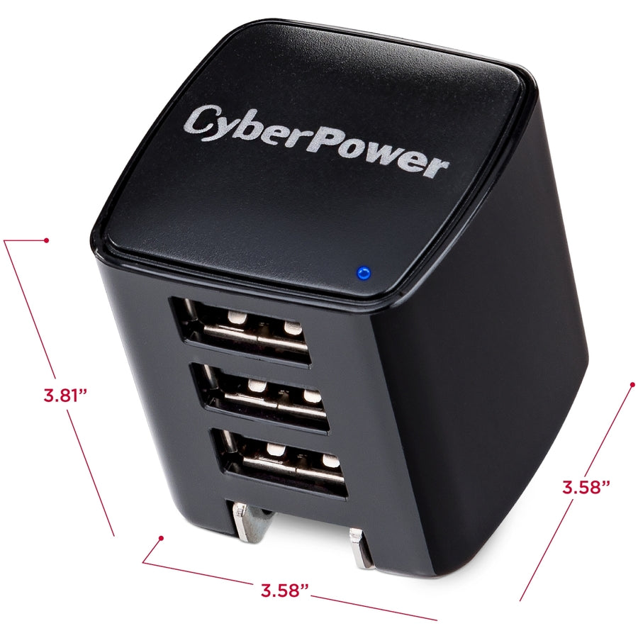 CyberPower TR13U3A USB Charger with 3 Type A Ports TR13U3A