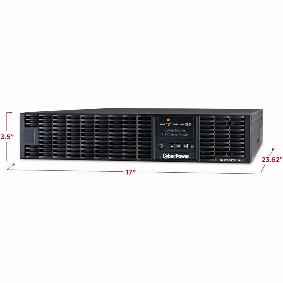 CyberPower UPS Systems OL2200RTXL2UN Application intelligente en ligne - Capacité : 2 200 VA / 1 800 W OL2200RTXL2UN