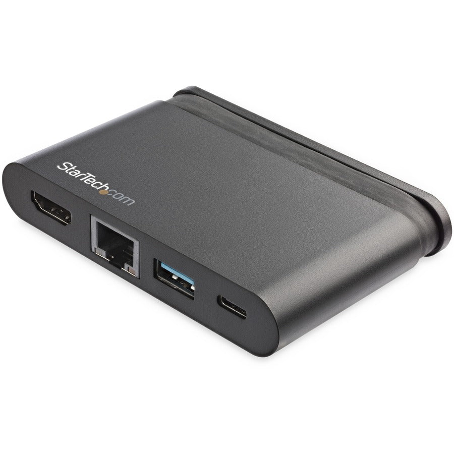 StarTech.com Adaptateur multiport USB C - Station d'accueil de voyage USB-C vers HDMI 4K, 100 W PD 3.0 Pass-Through, USB-A USB-C, GbE - Station d'accueil USB Type-C portable DKT30CHCPD