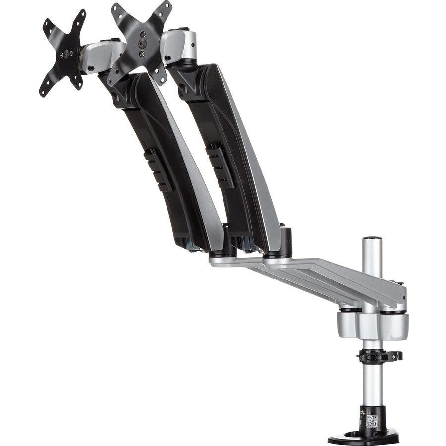 StarTech.com Bras pour double écran de bureau – Mouvement complet – Support double écran haut de gamme pour écrans à montage VESA jusqu'à 30" – Assemblage sans outil ARMDUAL30