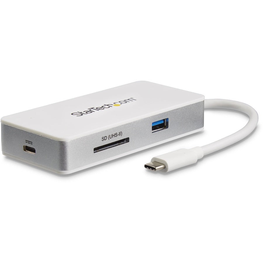 StarTech.com Adaptateur multiport USB C - HDMI 4K - Emplacement SD/SDHC/SDXC (UHS-II) - Power Delivery - GbE - Port USB 3.0 - Adaptateur USB C - Hub USB C DKT3CHSD4GPD