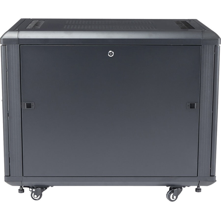 StarTech.com 12U AV Rack Cabinet - Network Rack with Glass Door - 19 inch Computer Cabinet for Server Room or Office (RK1236BKF) RK1236BKF