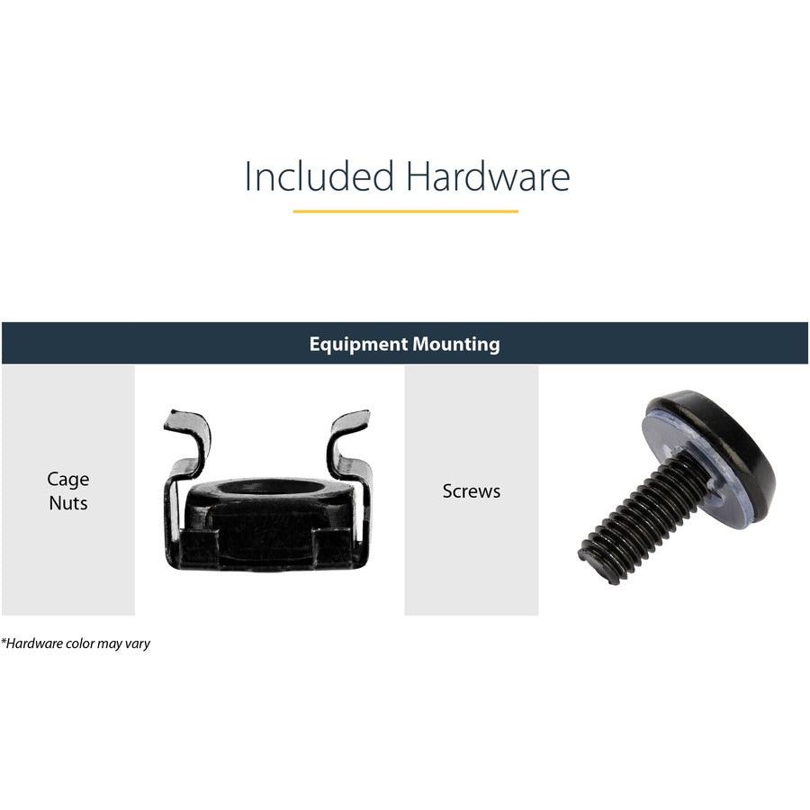 StarTech.com Rack réseau mural 15U 19" - Profondeur réglable 12-20" Cadre ouvert pour salle de serveurs/AV/données/équipement informatique avec écrous cage RK15WALLOA