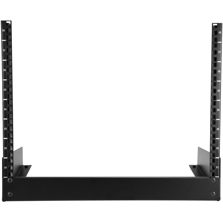 StarTech.com 8U Desktop Rack - 2-Post Open Frame Rack - 19in Open Frame Desktop Rail Rack - 8U RK8OD