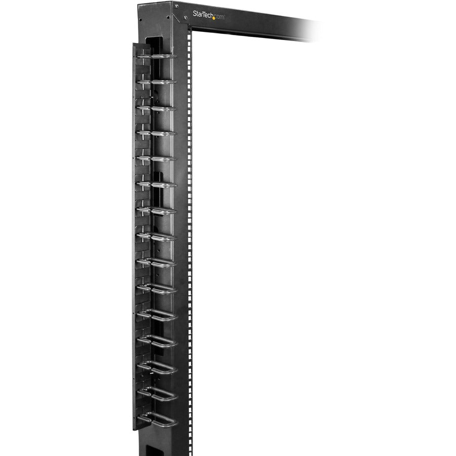 StarTech.com Organisateur de câbles vertical avec crochets en D - Panneau de gestion de câbles vertical - 0U - 6 pi CMVER40UD