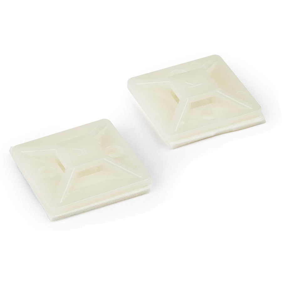 StarTech.com 100 Pack Cable Tie Mounts with Adhesive Tape for 0.18in (4.6mm) Wide Ties - Nylon/Plastic Zip Tie Mounts - 94V-2 Fire & UL CBMCTM2