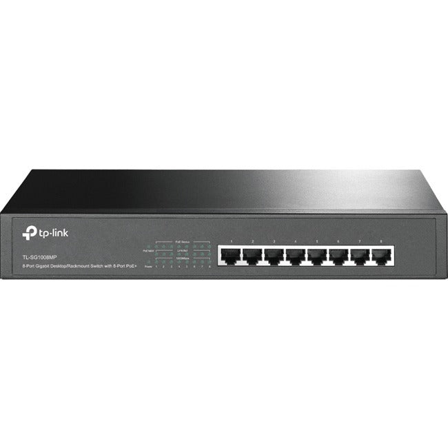 TP-Link Switch Gigabit de bureau/montage en rack à 8 ports avec PoE+ à 8 ports TL-SG1008MP