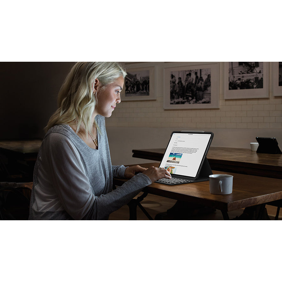 Logitech Slim Folio Pro Clavier/Housse (Folio) pour 12,9" Apple iPad Pro (3e génération), iPad Pro (4e génération) tablette 920-009703